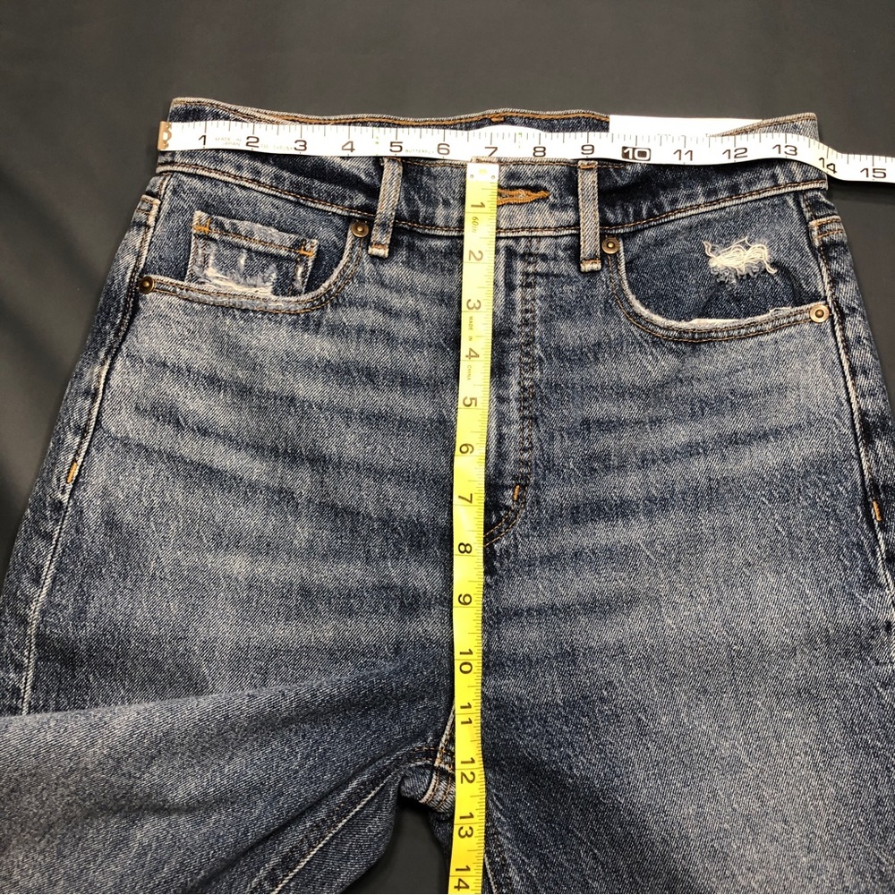 NEW LOFT The 90s Straight Ankle Distressed Women’s Jean Indigo Wash Size 24 - Picture 10 of 13